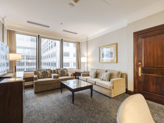 THE TOWERS | ONE BEDROOM SUITE, LIVING ROOM